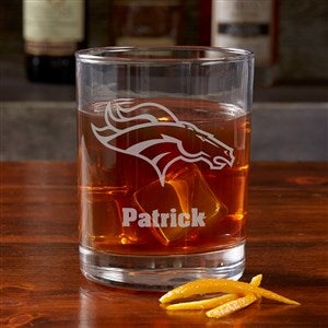 NFL Denver Broncos Engraved Old Fashioned Whiskey Glasses