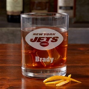 NFL New York Jets Engraved Old Fashioned Whiskey Glasses