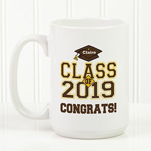 Graduation Personalized Coffee Mugs - Cheers To The Graduate - Large