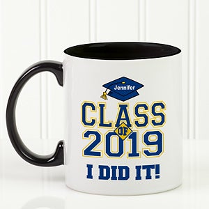 Custom Graduation Ceramic Coffee Mug - Cheers to the Graduate Style