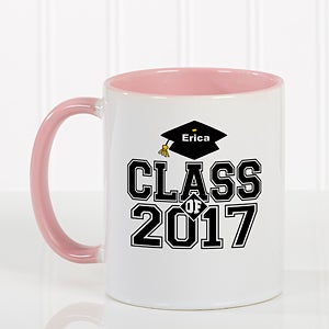 Cheers to the Graduate Personalized Coffee Mug 11oz.- Pink