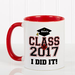 Cheers to the Graduate Personalized Coffee Mug 11oz.- Red