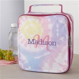 Playful Name Embroidered Tie Dye Lunch Bag  - 38464