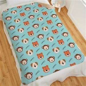 Animal Pals Personalized 50x60 Sherpa Blanket