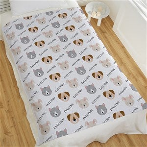 Animal Pals Personalized 50x60 Sweatshirt Blanket