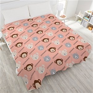 Animal Pals Personalized 90x90 Plush Queen Fleece Blanket