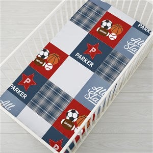 All-Star Sports Baby Personalized Crib Sheet