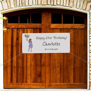 Birthday Balloons PhiloSophie's® Personalized Birthday Banner - 20x48