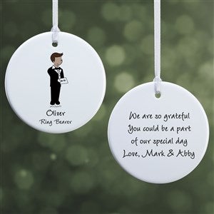 Ring Bearer PhiloSophie's® Personalized Ornament- 2.85 Glossy - 2-Sided