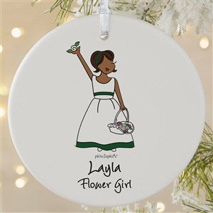 Flower Girl PhiloSophie's® Personalized Ornament- 3.75 Matte - 1 Sided