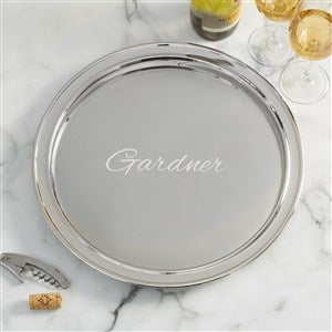 Classic Celebrations Personalized Round Silver Tray