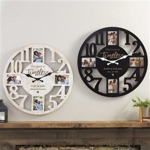 Our Love Is Timeless Personalized Picture Frame Wall Clock  - 38648