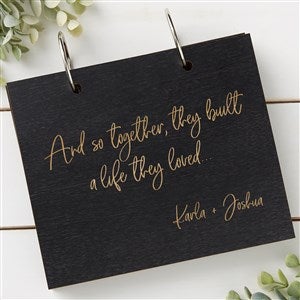 Together They Built A Life Personalized Wood Photo Album - Black