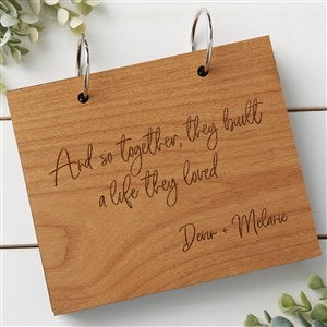 Together They Built A Life Personalized Wood Photo Album - Natural