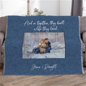 Together They Built A Life Personalized Woven Throw Blanket 50x60