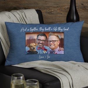 Together They Built A Life Personalized Velvet Lumbar Pillow