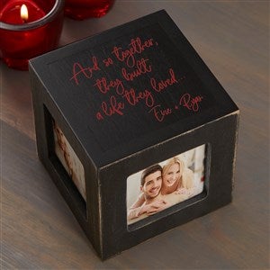 Together They Built A Life Personalized Photo Cube - Black