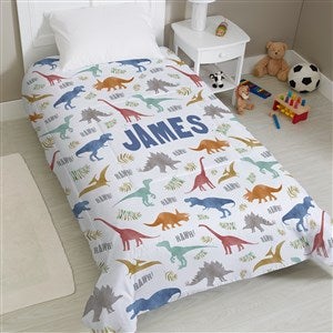 Dinosaur World Personalized Comforter - Twin 68x88