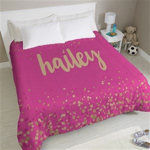 Sparkling Name Personalized Comforter - King 104x88