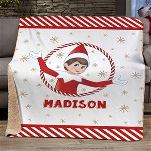 The Elf On The Shelf Personalized 60x80 Sherpa Blanket