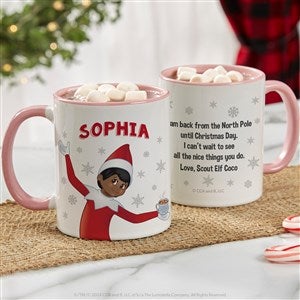 The Elf On The Shelf Personalized Christmas Mug 11 Oz.- Pink