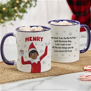 The Elf On The Shelf Personalized Christmas Mug 11 Oz.- Blue