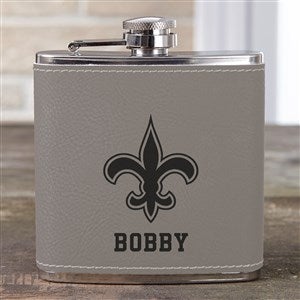 NFL New Orleans Saints Leatherette Personalized Flask