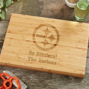 NFL Pittsburgh Steelers Personalized Bamboo Cutting Board- 14x18