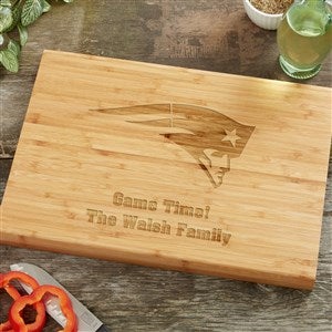 NFL New England Patriots Personalized Bamboo Cutting Board- 10x14