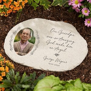 So Amazing God Made An Angel Personalized Photo Round Garden Stone