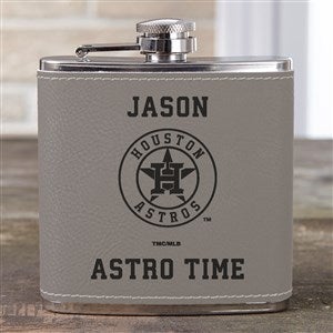 MLB Houston Astros Leatherette Personalized Flask