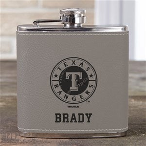 MLB Texas Rangers Leatherette Personalized Flask