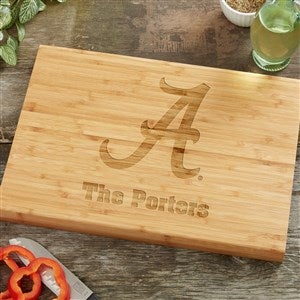 NCAA Alabama Crimson Tide Personalized Bamboo Cutting Board- 10x14