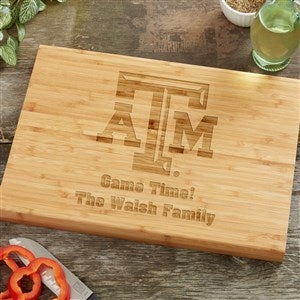 NCAA Texas A&M Aggies Personalized Bamboo Cutting Board- 14x18