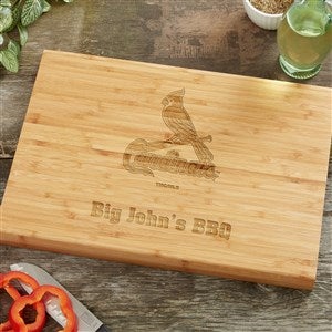 MLB St. Louis Cardinals Personalized Bamboo Cutting Board- 10x14