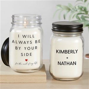 By Your Side Personalized Farmhouse Candle Jar