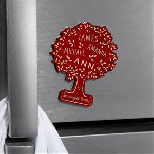 Family Tree Of Life Personalized Wood Magnet- Red Maple