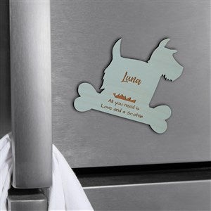 Dog Breed Personalized Wood Magnet- Blue Stain