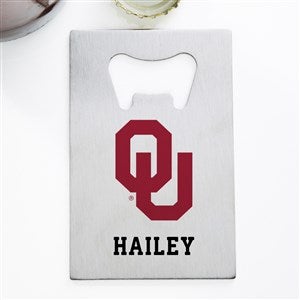 NCAA Oklahoma Sooners Personalized Credit Card Size Bottle Opener