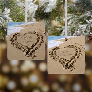 Our Paradise Island Personalized Ornament- 2.75 Metal - 2 Sided