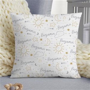 Baby Celestial Personalized 14 Velvet Throw Pillow