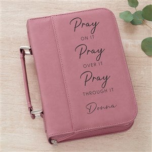 Personalized Bible Cover - Pray On It - Pink