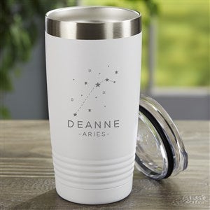 Zodiac Constellations Personalized 20 Oz. Insulated Tumbler- White