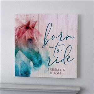 Born To Ride Horses Personalized Canvas Print - 16 X 16