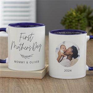 First Mother's Day Love Personalized Coffee Mug 11 Oz.- Blue