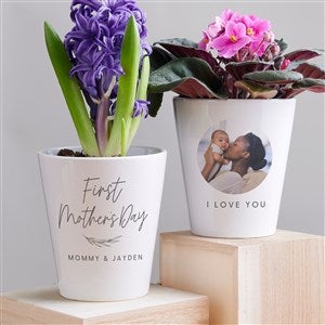 First Mother's Day Love Personalized Photo Mini Flower Pot