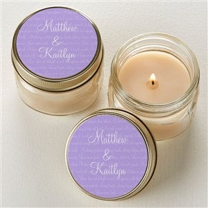 Love Is Patient Personalized Mason Jar Candle Favors - #4004