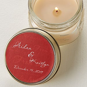 From This Day Personalized Mason Jar Candle Favors