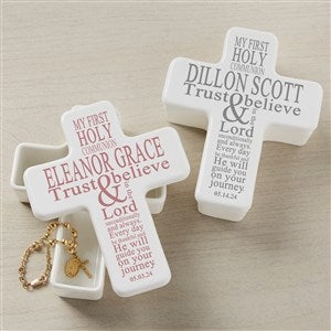 First Communion Personalized Cross Box