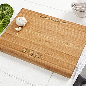 Personalized Engraved Family Name Bamboo Cutting Board